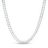 Thumbnail Image 0 of 5.7mm Diamond-Cut Curb Chain Necklace in 14K White Gold - 24"