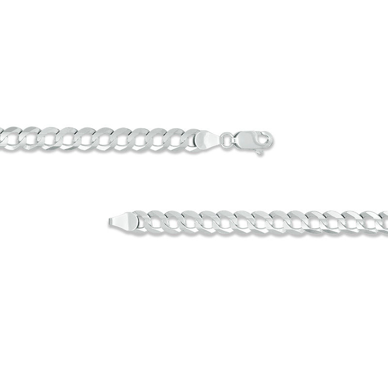 Men's 5.7mm Curb Chain Necklace in 14K White Gold - 22