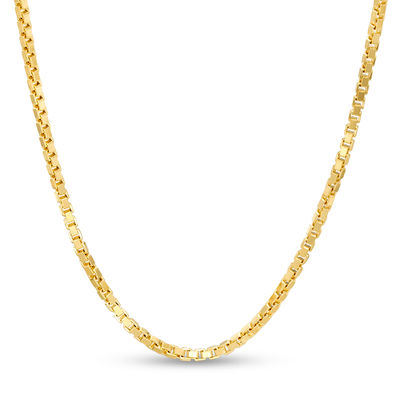 2.5mm Box Chain Necklace in 14K Gold - 24