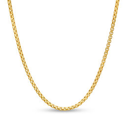 2.4mm Round Box Chain Necklace in 14K Gold - 20"