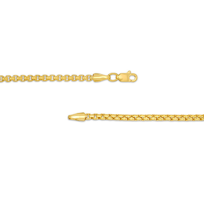 Main Image 4 of 2.4mm Round Box Chain Necklace in 14K Gold - 20"