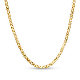 3.4mm Round Box Chain Necklace in 14K Gold - 22&quot;