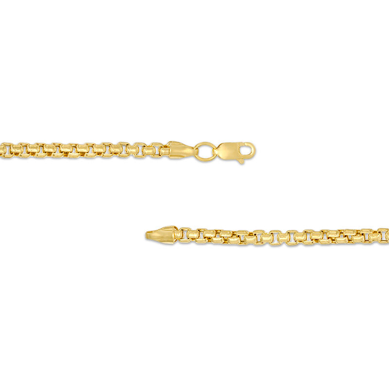Round Box Chain 14K Yellow White Real Gold Diamond Cut Link Necklace Men  Women