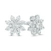 Thumbnail Image 1 of 1 CT. T.W. Diamond Starburst Stud Earrings in 10K White Gold