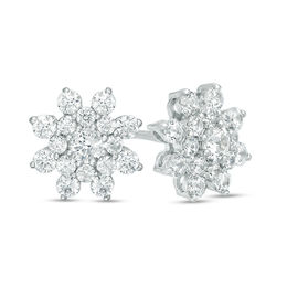 Maple Leaf Diamonds Winter Snowflake Earring Jackets JJ1005