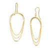 Thumbnail Image 1 of Made in Italy Semi-Circle Multi-Strand Chain Drop Earrings in 14K Gold