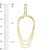 Thumbnail Image 2 of Made in Italy Semi-Circle Multi-Strand Chain Drop Earrings in 14K Gold