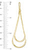 Thumbnail Image 2 of Made in Italy Double Strand Pendulum Drop Earrings in 14K Gold