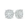 Thumbnail Image 1 of 1/2 CT. T.W. Diamond Double Frame Pattern Basket Stud Earrings in 10K White Gold