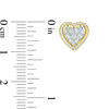 Thumbnail Image 3 of 3/4 CT. T.W. Composite Diamond Heart Frame Stud Earrings in 10K Gold