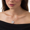 Thumbnail Image 2 of 1 CT. T.W. Baguette and Round Diamond Multi-Row Heart Pendant in 10K White Gold