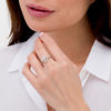 Thumbnail Image 2 of 1/3 CT. T.W. Composite Diamond Double Heart Frame Ring in 10K Two-Tone Gold