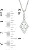 Thumbnail Image 3 of 1/3 CT. T.W. Baguette and Round Diamond Frame Kite Pendant in 10K White Gold