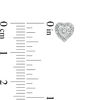 Thumbnail Image 3 of 1/20 CT. T.W. Diamond Heart-Shaped Frame Stud Earrings in Sterling Silver