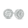 Thumbnail Image 1 of 1/20 CT. T.W. Diamond Bead Frame Stud Earrings in Sterling Silver