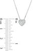 Thumbnail Image 3 of 1/20 CT. T.W. Diamond Heart-Shaped Frame Necklace in Sterling Silver