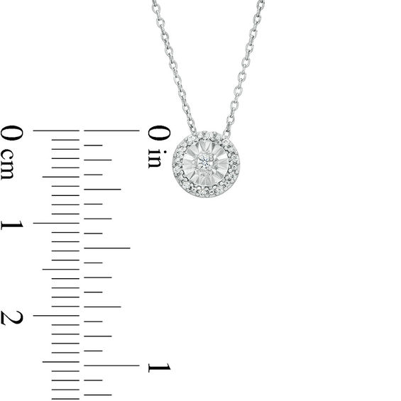 1/20 CT. T.w. Diamond Frame Pendant in Sterling Silver