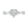 Thumbnail Image 4 of 1/20 CT. T.W. Diamond Heart Frame Twist Ring in Sterling Silver