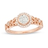 Thumbnail Image 0 of 1/4 CT. T.W. Diamond Frame Butterfly Promise Ring in 10K Rose Gold