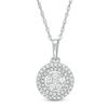 Thumbnail Image 1 of 1/4 CT. T.W. Composite Diamond Double Frame Pendant in 10K White Gold