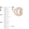 Thumbnail Image 3 of Diamond Accent Interlocking Hearts Stud Earrings in Sterling Silver with 14K Rose Gold Plate