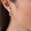 Thumbnail Image 2 of 1/20 CT. T.W. Diamond Double Heart Drop Earrings in Sterling Silver