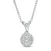 Thumbnail Image 1 of 1/10 CT. T.W. Composite Diamond Frame Vintage-Style Pendant in Sterling Silver