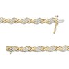 Thumbnail Image 3 of 1 CT. T.W. Diamond Rolling Flame Link Bracelet in 10K Gold - 7.25"