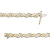 Thumbnail Image 2 of 1 CT. T.W. Diamond Rolling Flame Link Bracelet in 10K Gold - 7.25"