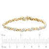 Thumbnail Image 3 of 1 CT. T.W. Diamond Rolling Flame Link Bracelet in 10K Gold - 7.25"