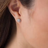 Thumbnail Image 2 of 1/6 CT. T.W. Composite Diamond Frame Stud Earrings in Sterling Silver