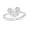 Thumbnail Image 0 of Diamond Accent Angel Wings Ring in Sterling Silver