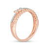 Thumbnail Image 3 of 1/10 CT. T.W. Diamond and Beaded Butterfly Stacked Ring in 10K Rose Gold