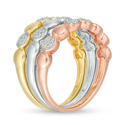 数量限定セール  1/8 CT. Stackable Piece Three Circle Diamond Composite T.W. ギター