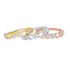 Thumbnail Image 4 of 1/8 CT. T.W. Composite Diamond Circle Three Piece Stackable Band Set in Sterling Silver and 14K Two-Tone Gold Plate
