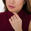 Thumbnail Image 2 of 1/10 CT. T.W. Composite Diamond Frame Tri-Sides Promise Ring in Sterling Silver