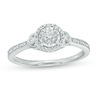 Thumbnail Image 0 of 1/10 CT. T.W. Composite Diamond Frame Promise Ring in Sterling Silver