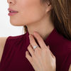 Thumbnail Image 2 of 1/10 CT. T.W. Composite Diamond Crossover Vintage-Style Promise Ring in Sterling Silver