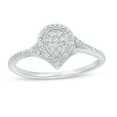 pear shaped promise rings