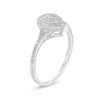Thumbnail Image 3 of 1/10 CT. T.W. Composite Diamond Pear-Shaped Frame Promise Ring in Sterling Silver
