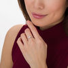 Thumbnail Image 2 of 1/10 CT. T.W. Composite Diamond Double Row Bypass Promise Ring in Sterling Silver