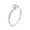 Thumbnail Image 2 of 1/10 CT. T.W. Composite Diamond Double Row Bypass Promise Ring in Sterling Silver