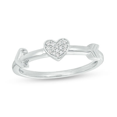 heart and arrow ring