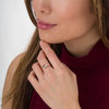 Thumbnail Image 2 of 1/10 CT. T.W. Champagne and White Diamond Snake Open Wrap Ring in 10K Rose Gold