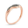 Thumbnail Image 3 of 1/10 CT. T.W. Champagne and White Diamond Snake Ring in 10K Rose Gold