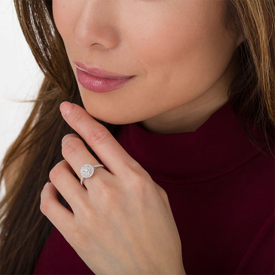 1/2 CT. T.W. Composite Diamond Double Frame Ring in 10K Two-Tone Gold 1/2 CT. T.W. Composite Diamond Double Frame Ring in 10K Two-Tone Gold