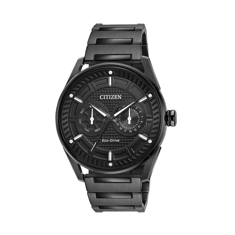 Men's Drive from Citizen Eco-Drive® CTO Black IP Watch with Black Dial (Model: BU4025-59E)