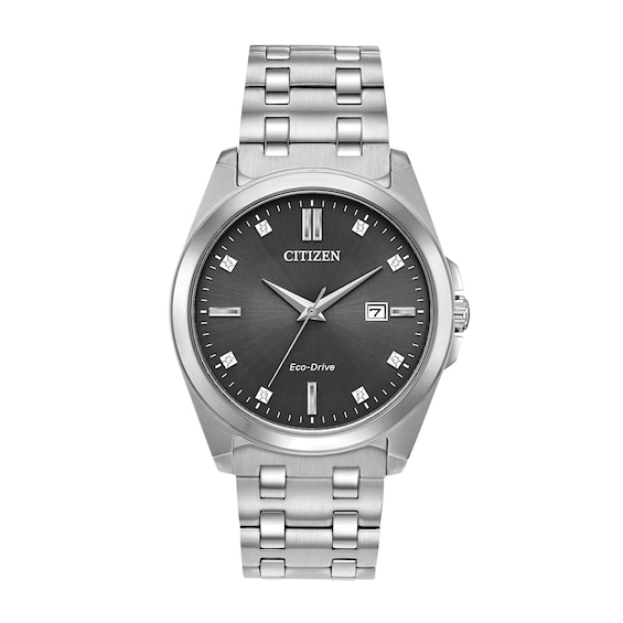Men's Citizen Eco-Drive® Corso Diamond Accent Watch with Grey Dial (Model: Bm7100-59H)
