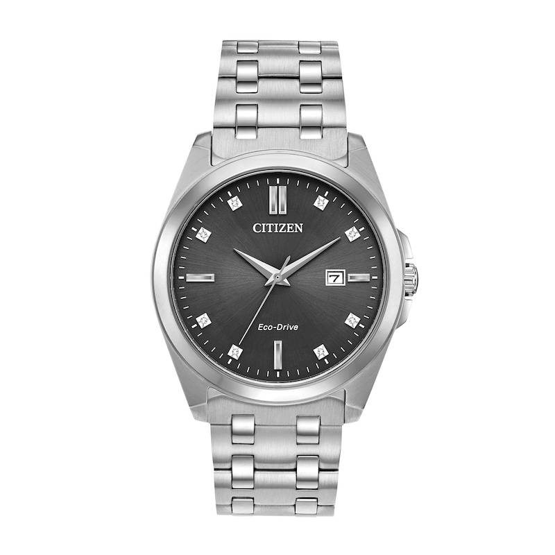 Main Image 1 of Men's Citizen Eco-Drive® Corso Diamond Accent Watch with Grey Dial (Model: BM7100-59H)