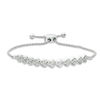 Thumbnail Image 0 of 1/10 CT. T.W. Diamond Sideways Heart Bolo Bracelet in Sterling Silver - 9.5"